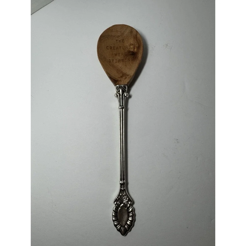 Mud Pie Serving Spoon 12.5 Silver Plated Holiday Twas The Night Before Christmas